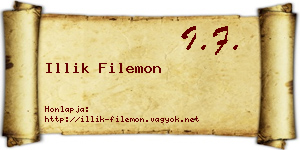 Illik Filemon névjegykártya